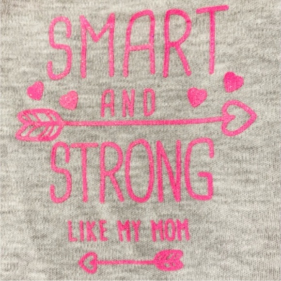 Smart And Strong Just Like My Mom Gray Onesie - Picture 2 of 4